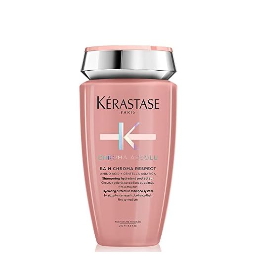 Kérastase Shampoo Chroma Absolu Bain Chroma Respect, Para Cabelos coloridos, Proteção de cor, Aminoácido, Centelha Asiática, 250 ml
