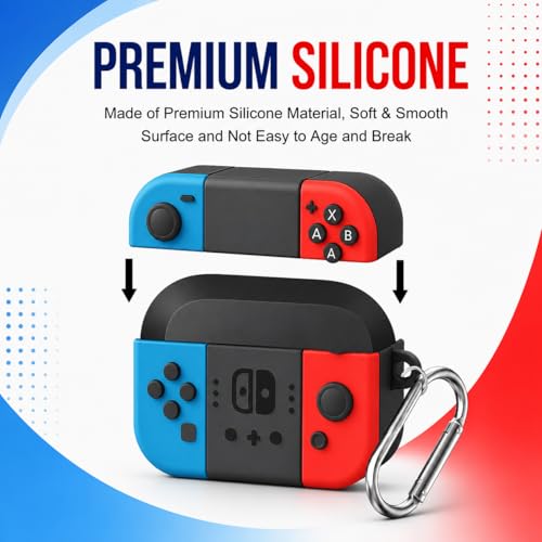 Image of Silicone Cover Compatible with Oneplus Buds Nord 3r (2025), Soft Silicone 360 Full Protection Dust-Proof Shockproof Case Cover with Hook (Cover Only) (Game)