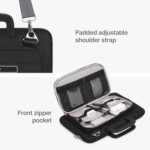 Image of uppercase Node Laptop Sleeve, Multi-Textured Quilted Design, Quick Access Pocket, Trolley Sleeve, Slide-in Handle & Detachable Shoulder Strap, Ideal for Men & Women | Office & Travel