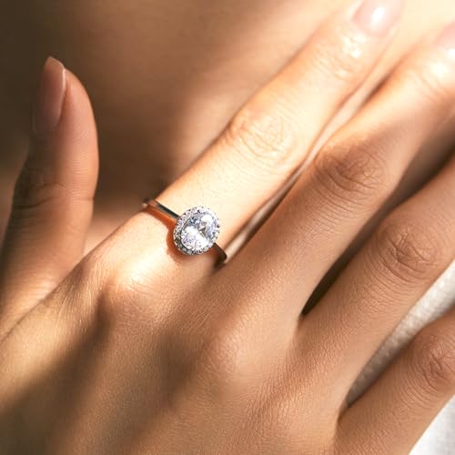Fashion 2ct 7x9MM Oval Moissanite Ring for Women Laboratory Diamonds S925 Silver Anniversary Rings Jewelry4