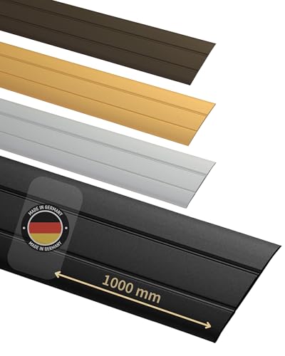 Gedotec Profilé de transition autocollant noir 1000 mm Alu | Longueur 1m, largeur 37 mm | Made in Germany