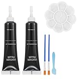 Kenbry Vinyl and Leather Repair Kit, Black Vinyl Repair kit for Car Interiors, Furniture, Couches,Shoes,Restore Leather Scratch, Tears & Burn Hole