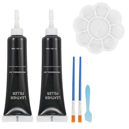 Kenbry Vinyl and Leather Repair Kit, Black Vinyl Repair kit for Car Interiors, Furniture, Couches,Shoes,Restore Leather Scratch, Tears & Burn Hole