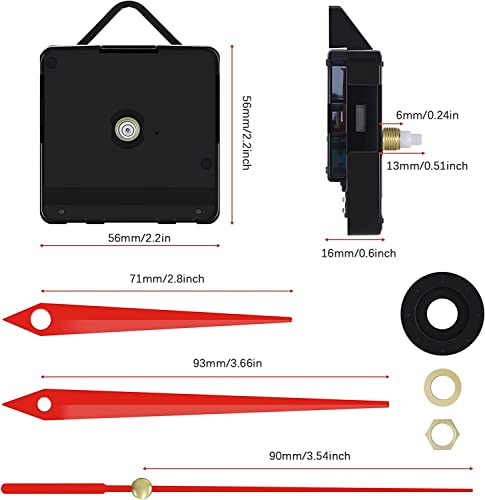 Clock Mechanisms Kit Silent Quartz Clock Mechanism Replacement Wall Clock Movement Kit Replacement Parts And Hands, Ideal For Wall Clock Diy Crafts Shaft Or Repair Parts #TOP2
