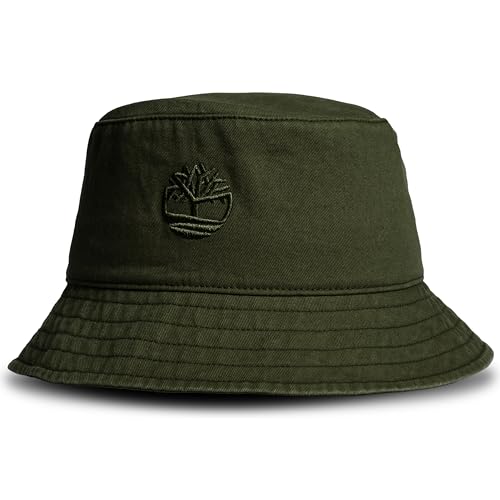 Reviews de Gorro de pescador para Hombre los 5 más buscados. 47 Timberland - Sombrero de cubeta para Hombre, Sarga de algodón, Acabado Cepillado Suave, Sombrero de Sol Plegable, Verde Hoja (Verde Oscuro), Small-Medium