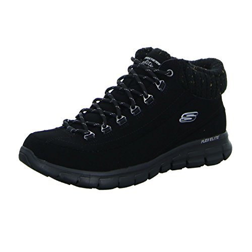 Skechers Women's Synergy Winter Nights Boots, Black Trubuck Trim L, 2 UK (35 EU)
