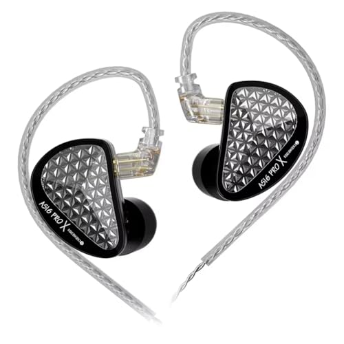 Kznifmk AS16 Pro X 16BA 8 Auriculares Internos con Armadura Balanceada Auriculares Sonido Auriculares de Música con Monitor HiFi