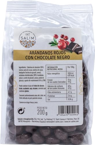 INT-SALIM - ARANDANO ROJO CON CHOCOLATE NEGRO - 200 Gr