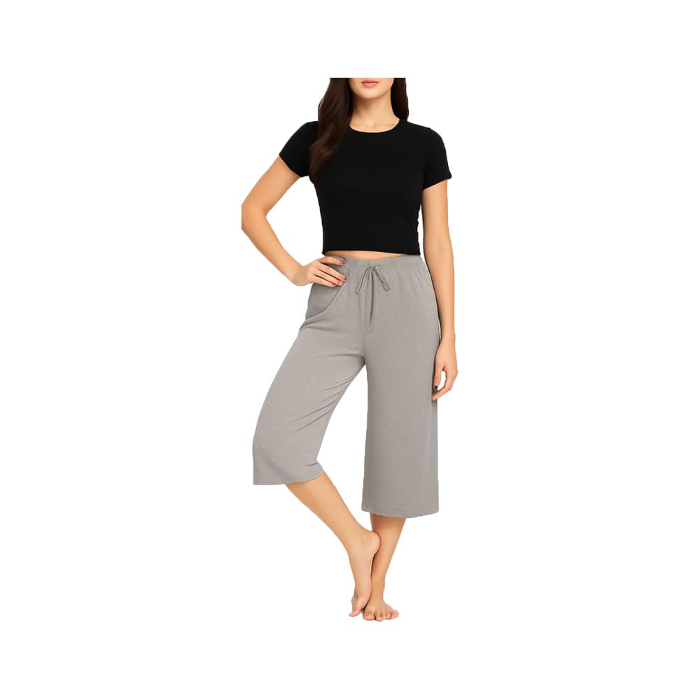 brand flex Women's Cotton Solid Capris, Nightwear And Yoga Capri For Girls Single Pack-picture-28