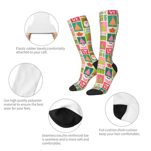 Image of Knee High Socks for Women Girls Fashion Women's Festival Stockings for Casual Running Work Travel