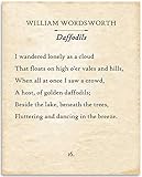 William Wordsworth - I Wandered Lonely-Daffodils - 11x14 Unframed Typography Book Page Print - Great Decor and Gift for Romantic Poetry Fans Under $15