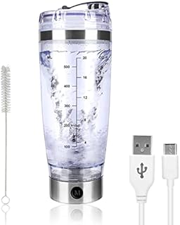 Electric Protein Shaker Bottle with Cleaning Brush, Bestcool 600ml Shaker for Protein Shakes Rechargeable Sports Supplements Shakers BPA Free for Mixing Protein Coffee Milk Powder