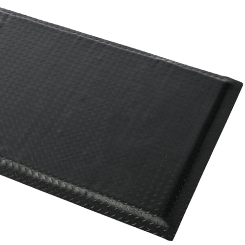 Image of 2 x 3 FT Anti Fatigue Mats Industrial 1 Inch Thick Soft Sponge Ergonomic Mat Durable Heavy Duty Diamond Plate for Standing Non Slip Industrial Grade Floor Mat for Leg & Back Pain (Black)