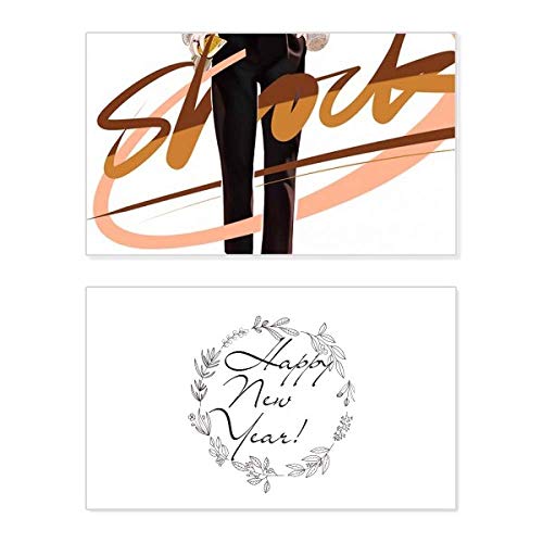 Tarjeta conmemorativa Shock Girl para Año Nuevo con ilustración original