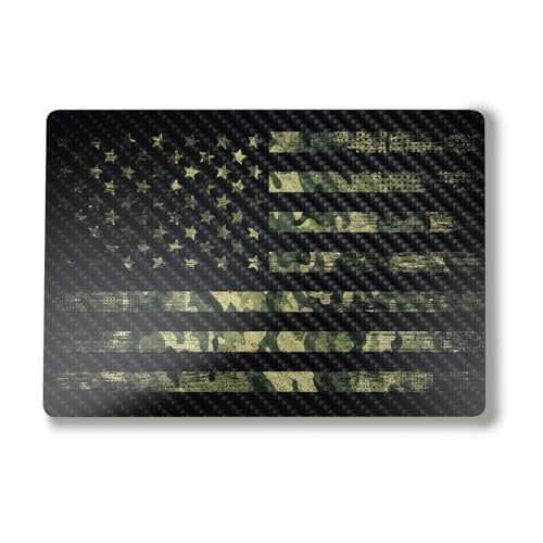 Image of Carbon Fiber Laptop Skin Compatible with Alienware M18 R2 (2024) - American Camo - Premium 3M Vinyl Protective Wrap Decal Cover - Easy to Apply | Crafted in The USA by MightySkins