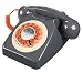 Wild Wood Rotary Design Retro Landline Phone for Home, Concrete Grey