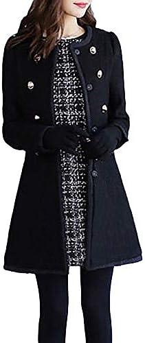 LISTHA Wool Lapel Trench Parka Coat Women Warm Outwear Long Jacket Overcoat