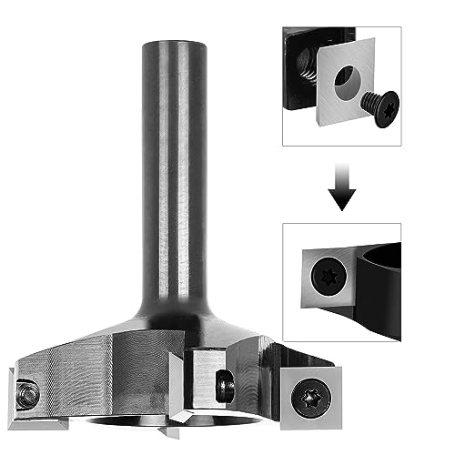 Image of SpeTool Spoilboard Surfacing Router Bit, 1 /2 inch Shank 2.5 inch Diameter, 4-Wings Planing bit for Wood Slab Flattening