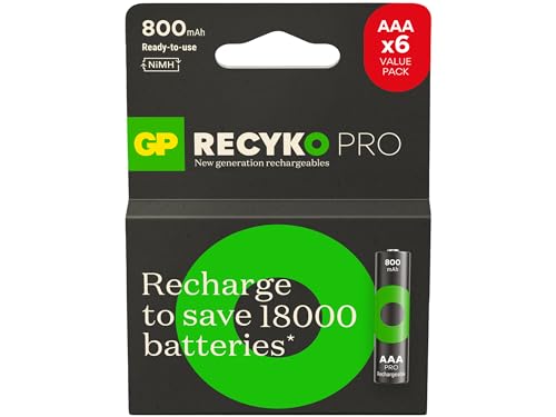 GP Batteries ReCyko Pro AAA Slim Ni-Mh 1,2 Volt, 6 schede