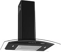Coifa de Parede Vidro Curvo, Fogatti 70cm, 110V Teclado Mecânico Black