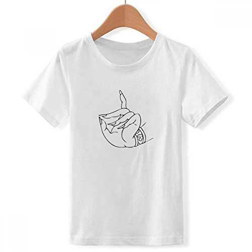 T-Shirt Bouddhiste avec Motif Dessin Main en Ligne Multicolore Coupe Droite M