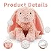 Hideekoog Plush Pink Bunny Stuffed Animal, Bunny Rabbit Weighted Stuffed Animals, Cute Plush Toys for Children Soft Doll with Ears for Girls Birthday Christmas Easter Bunny Doll for Kids