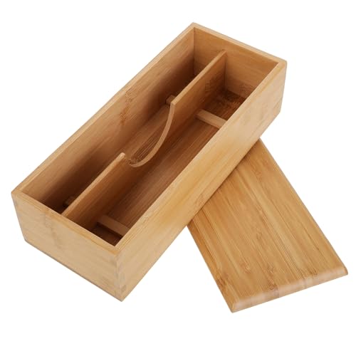 DOITOOL 竹製箸収納ボックス 大容量 キッチン引き出し用カトラリーケース スリッシュなキッチン用食器オーガナイザー 高耐久性の竹素材で