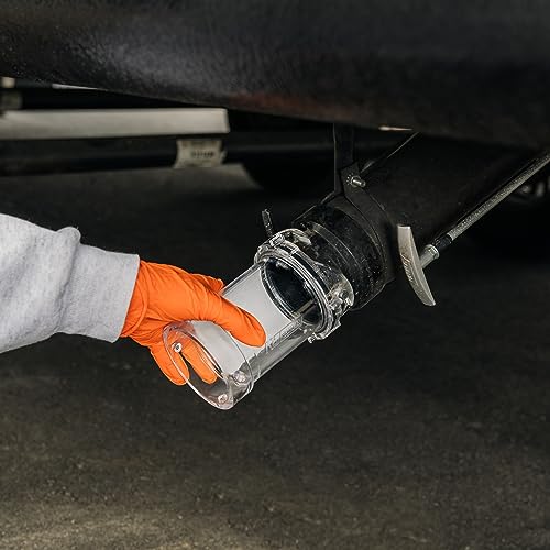 Image of Camco Clear RV Sewage Hose Adapter - Extend Your Sewer Hose Outlet & See When the System is Fully Rinsed - Camper Sewer Hose Extender Measures 5 Inches (39572)