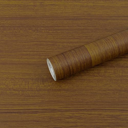 Yullpaper Brown Wood Panel Wallpaper Kitchen Worktop Vinyl Covering