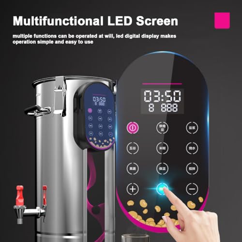 Sojamilch-Maschine, elektrisch mit abnehmbarem Filter-Timer, Edelstahl zur Trennung von Zellstoffrückständen, 11 l