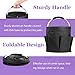IHOMAGIC 2Pcs Collapsible Cleaning Caddy with Handle, 17L Foldable Cleaning Supply Caddy, Bucket Tool Organizer in 600D Oxford Fabric, Multifunctional Storage Basket for Cleaning, Traveling, Black