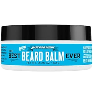 Just For Men The Best Beard Balm Ever, Stlying Balm with Oatmeal, Aloe, Chamomile, and Jojoba Oil, 2.25 Fluid Ounce
