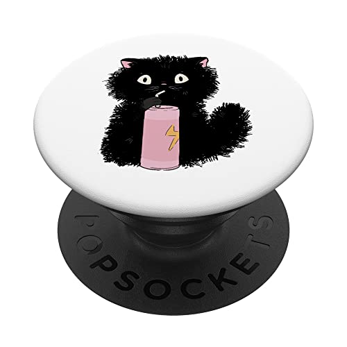 Gatto che carica elettricamente il gatto si spaventa l'amore dei gatti PopSockets PopGrip Intercambiabile