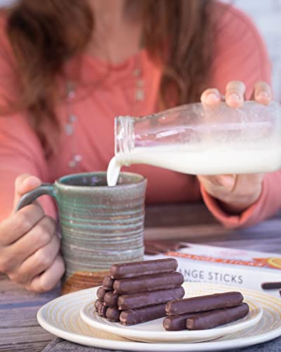 Sweet Candy Dark Chocolate Orange Sticks - Chocolate Covered Candy - Orange Flavor With Dark Chocolate Coating - Old Fashioned Sweet Treat - One (1) 10.5Oz Box #TOP3