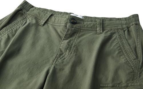 FOURSTEEDS Women's Mid Rise Cargo Capris Elastic Waist Drawstring Multi Pocket Working Tactical Hiking Cropped Cargo Pants2