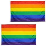 Color: la bandera gay del arco iris está impresa doblemente en 6 colores, rojo, naranja, amarillo, verde, azul, morado, el contraste entre estos colores refleja la armonía interna