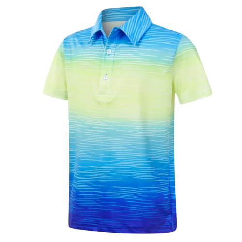 westwolf Boys Hawaiian Polo Shirt Golf Clothes Sea Wave 5-6 Years