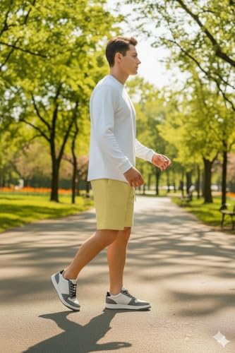 Image of INKKR Men's Premium Polyester Casual Ribbed Shorts ||Loose Fit with 2 Pocket Shorts