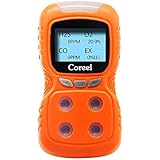 Portable 4 Gas Detector, Sound Light Vibration Multi-Gas Monitor Meter, Rechargeable LCD Screen Backlight -Ready to Use…