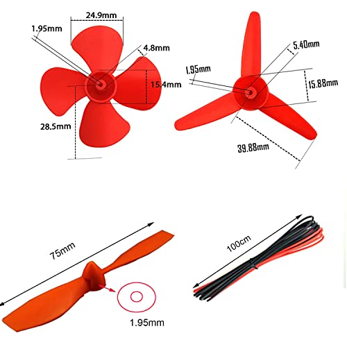 RUNCCI-YUN 8 Set DC Motors Kit,130 Micro DC Motor 1.5V-3V 12000-15000 RPM+8 pcs AA Batteriehalter+Mini Boat Schalter+Propeller+ Kabel (1m) für Kinder DIY Spielzeugautos Wissenschaftliche Experimente