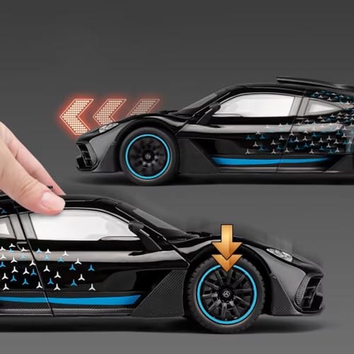 Image of Mashes Mercedes AMG One Diecast Metal Car Toy 1:32 Scale with Openable Doors, Pull Back Action, Light & Sound, Detailed Sports Car Model for Kids & Collectors
