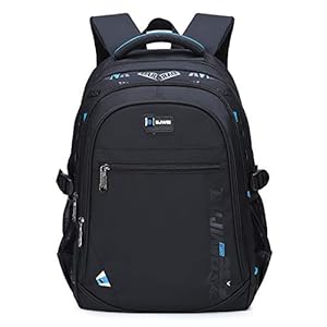 BAIJIAWEI – Niños Mochila para Cole Impermeable Resistente con Correas Transpirable Mochila Escolar para Adolescentes Vuelta al Cole Backpack for School – 35 L – Azul