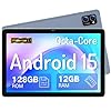 Tableta, tableta Android 15 de 10.1 pulgadas – Octa-Core 12 GB de RAM 128 GB de almacenamiento (2 TB expandible), pantalla táctil HD Tablets PC con doble cámara, batería de larga duración