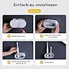 2x Zahnbürstenhalter Selbstklebend - Wandmontage Mit Ablauf Schwarz