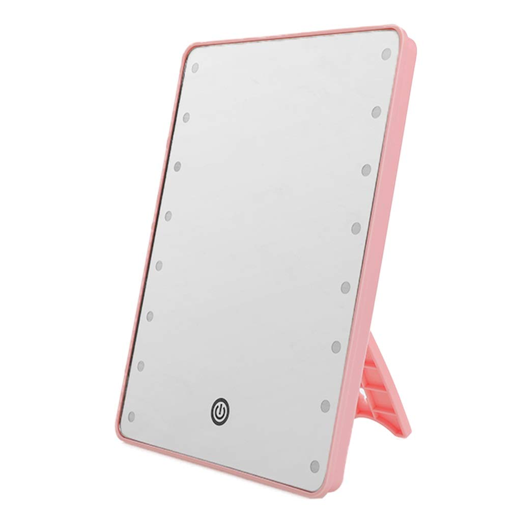 FLYIODFCXV Cosmetic mirror, Makeup Mirror with Light/LED Light Up Mirror/Vanity with Lights/Make LED Lighted Illuminated Cosmetic(Pink)
