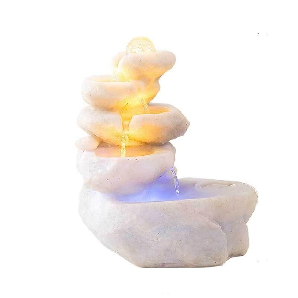 Desktop fountain Office Living Room Desktop Small Circulating Water Rockery Creek Fountain Waterfall Decoration Desk waterfall decor