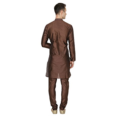Image of Royal Kurta Men's Cotton Silk Plain Solid Long Only Kurta