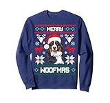 Bernese Mountain Dog Gift For Merry Christmas Woofmas Berner Sweatshirt