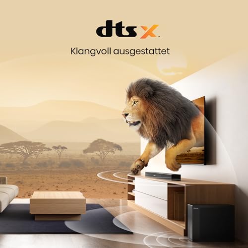 HS2100, 2.1 Kanal Soundbar, 240W max Audio Power,Dolby Audio, DTS Virtual:X, Ultra-Slim Wireless subwoofer, TV Mode, EzPlay