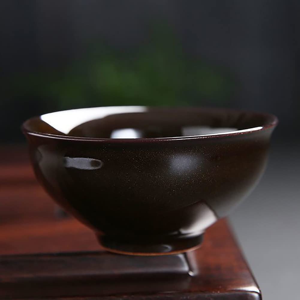 4/6-teiliger Satz Keramikbecher, Keramik Tasse Ohne Henkel, Chinesische Teetasse Keramik Sake Set Sake Tassen Becher Keramiktasse Porzellan Teebecher Traditionelle Teeschalen Keramik-Becher Set (Colo
